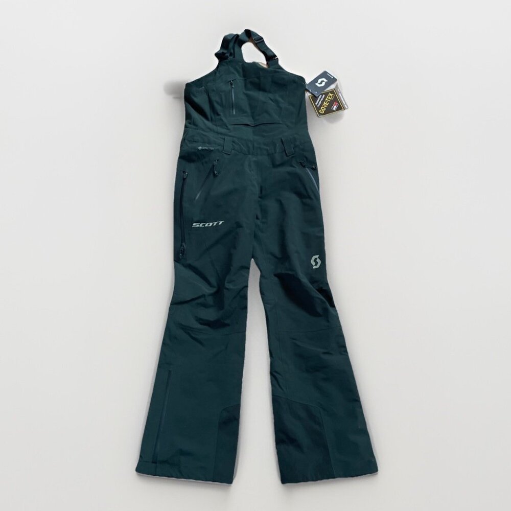 NWT Scott Vertic GTX 3L Ski Bib Overalls Womens Sz XS Dark Green Pants Goretex